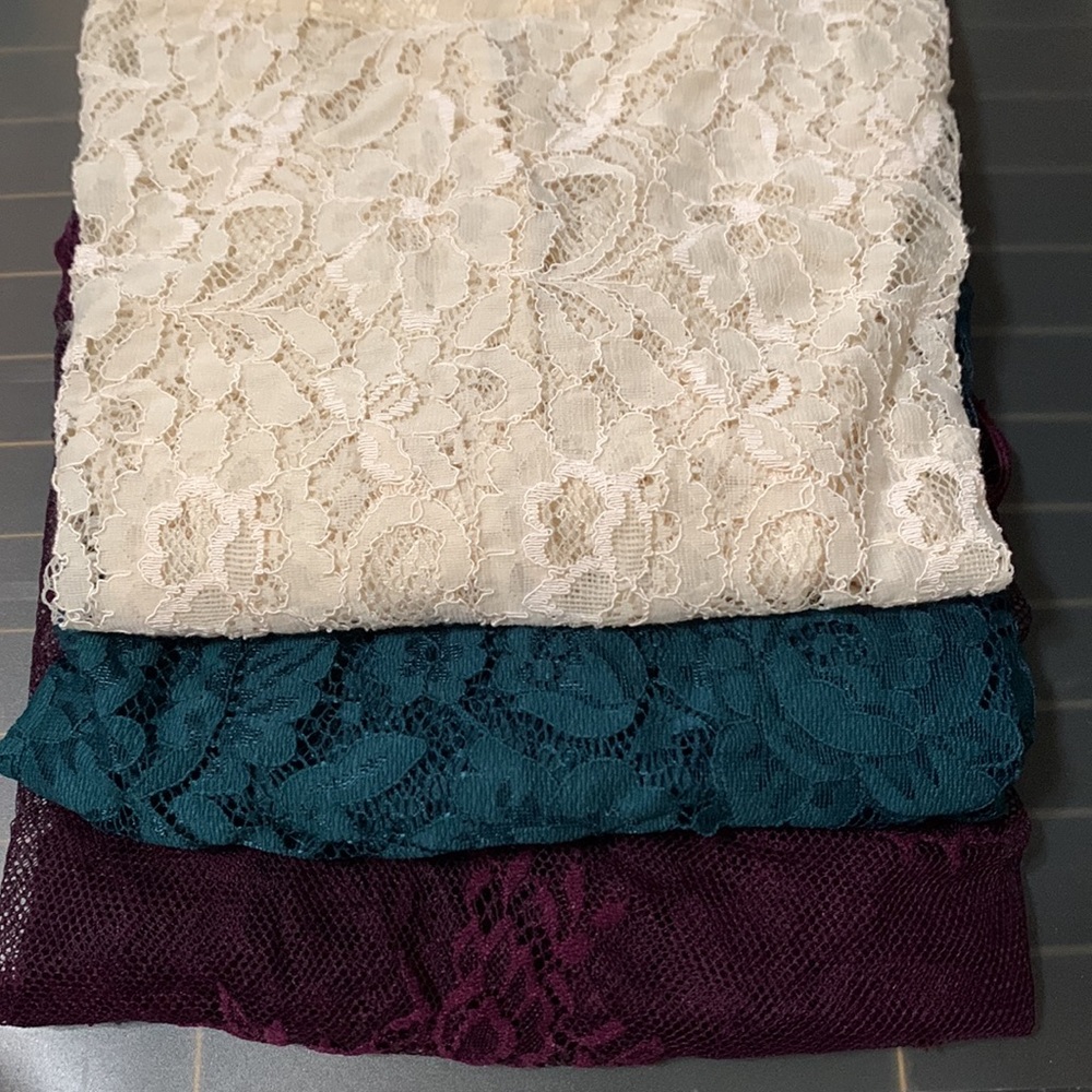 Lace tops Bundle of 3